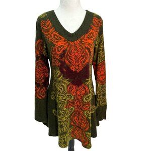 PAPA Vancouver V-Neck Sweater Dress Long Sleeves Size S